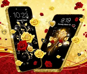 Gold Rose Live Wallpapers HD Screenshot 1