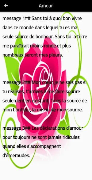 Messages Amour Screenshot 1
