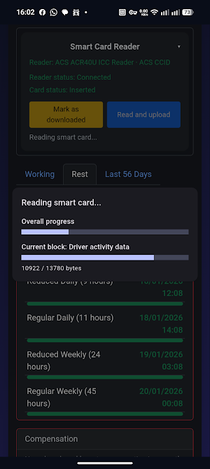Driver Card Reader TachoManage Screenshot 0