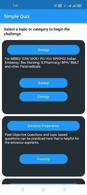 Simple Quiz Screenshot 0