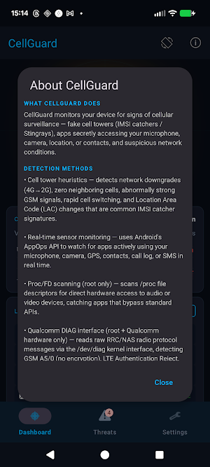 CellGuard Screenshot 3