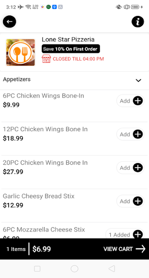 Lone Star Pizzeria screenshot 5