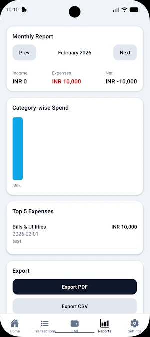 Expense & EMI Manager Screenshot 3