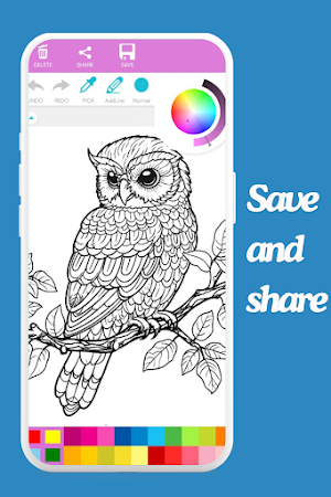 Owl Coloring Book Screenshot 1