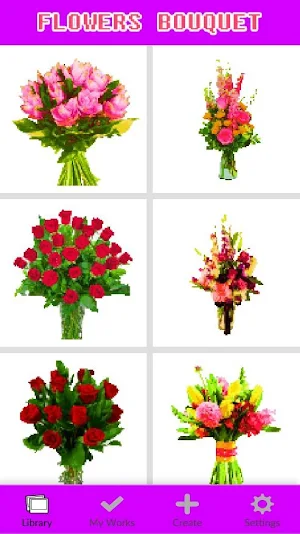Flower Bouquet Pixel By Number Screenshot 0