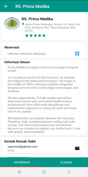 Prima Medika Reservation Screenshot 2
