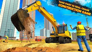 Heavy Excavator Crane Sim : Construction Games Screenshot 0