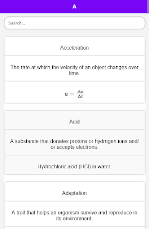 Science Dictionary Screenshot 1