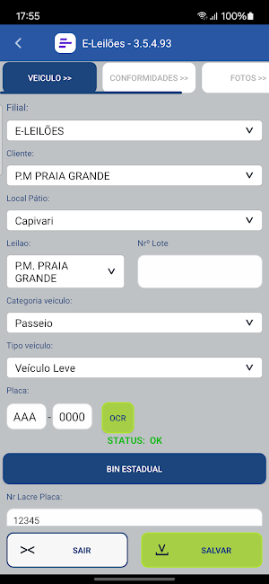 E-LEILOES – Vistoria Veicular Screenshot 2