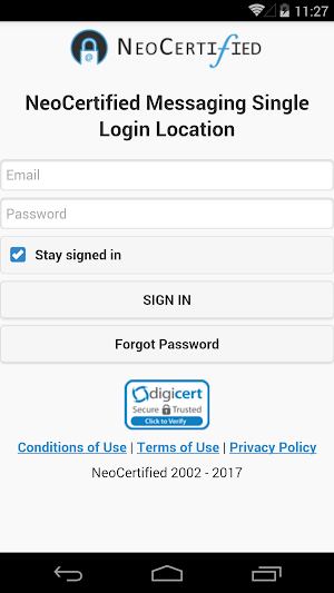 NeoCertified Secure Email Screenshot 0
