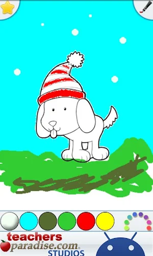 Dogs, Cats & Happy Pets Coloring Book Game Screenshot 1