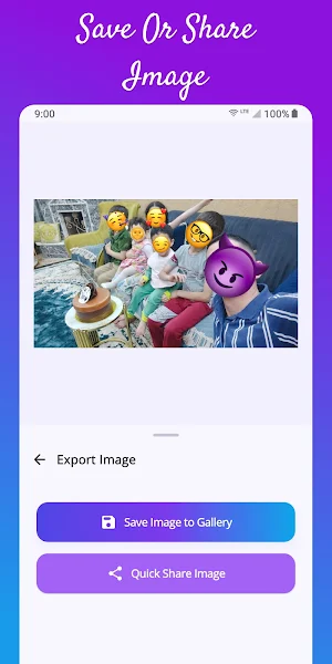 NoFace - Blur Face with Emoji Screenshot 3