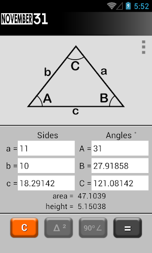 Triangle Calculator Screenshot 0