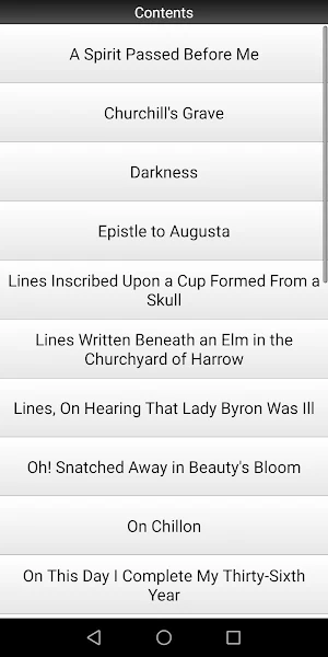 Lord Byron Poems Screenshot 1