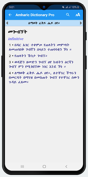 Amharic Dictionary Lite Screenshot 2