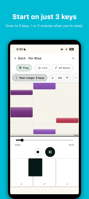 OneOctave – Play-Along Piano Screenshot 1