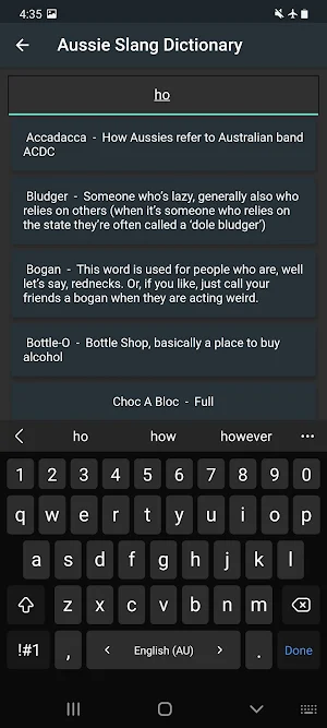Aussie slang quiz Screenshot 3