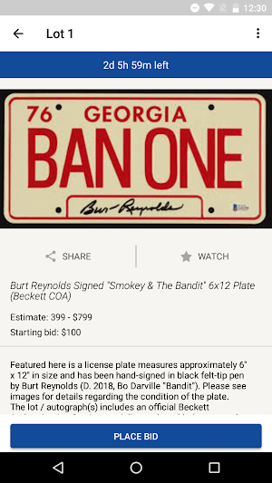 Gametime Auctions Screenshot 3