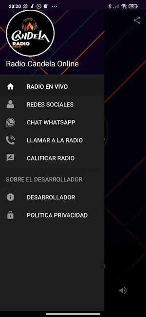 Radio Candela Online Screenshot 1