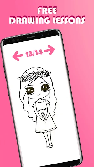 Cute Girl Drawing App Screenshot 2