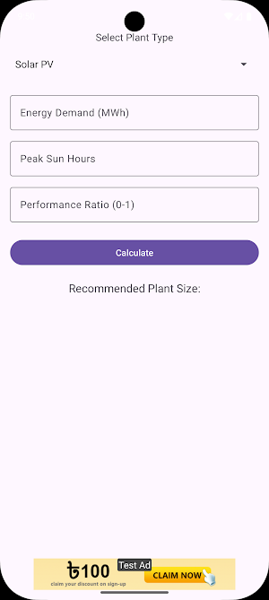 Power Plant Size Calculator Screenshot 0