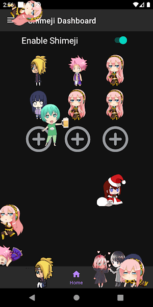Akimeji: shimeji's and chibis over apps Screenshot 0