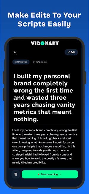 Vidonary - Video Teleprompter Screenshot 0