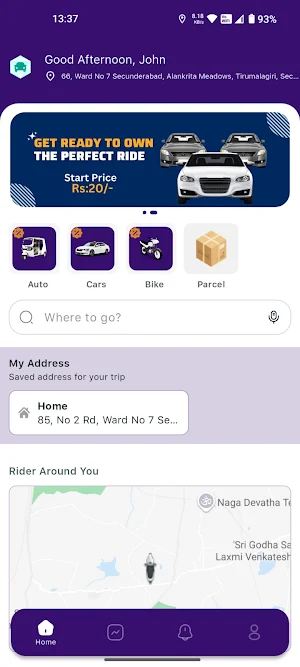 My Ride - Auto, Bike&Taxi,Cabs Screenshot 1