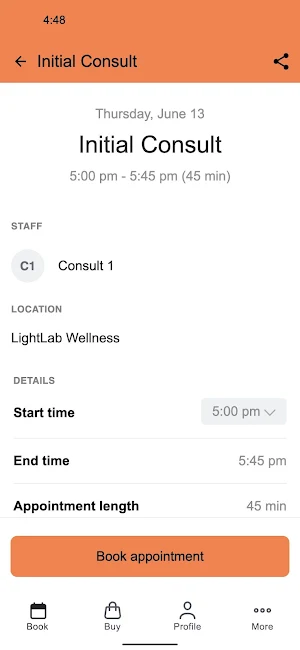 LightLab Wellness Screenshot 2