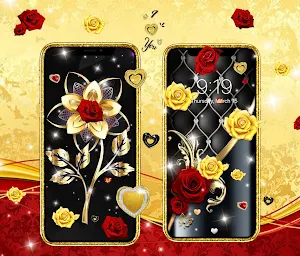 Gold Rose Live Wallpapers HD Screenshot 2