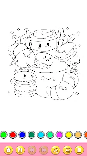 Kawaii Food Coloring Book Screenshot 0