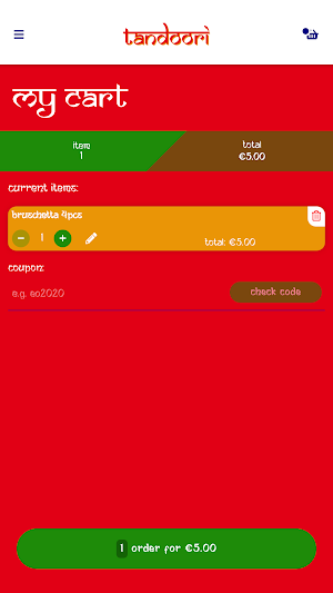 Tandoori Pizzeria Screenshot 2