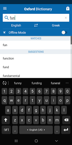 Oxford Greek Mini Dictionary Screenshot 1