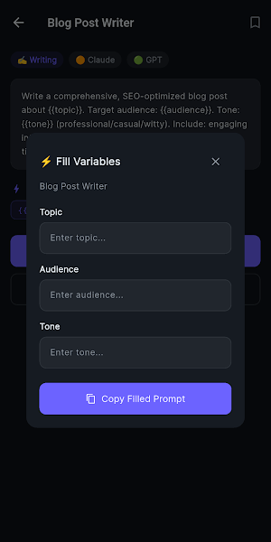 PromptCrate: AI Prompt Manager Screenshot 3