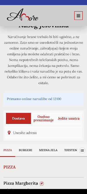 Amore Pizza Bar Screenshot 0
