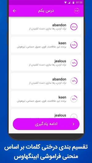 آموزش جامع 504 لغت ضروری - آموزش زبان انگلیسی Screenshot 2
