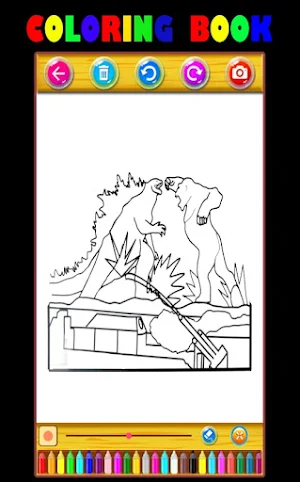 Godzilla VS Kong Coloring Book - Easy Coloring Screenshot 2