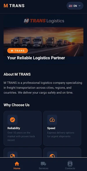M TRANS Logistics Screenshot 0