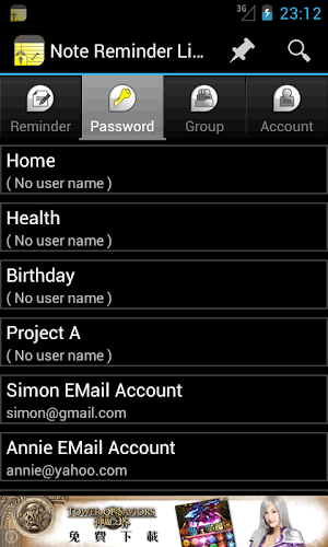 Note Reminder Lite Screenshot 2