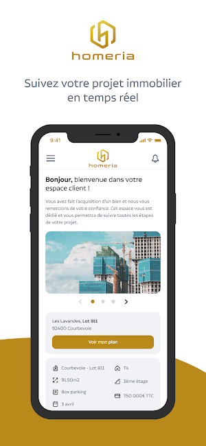 Espace client Homeria Screenshot 0