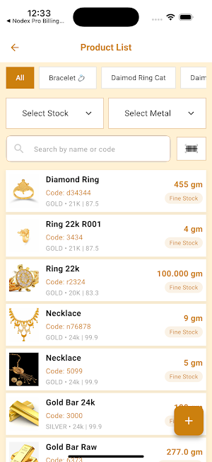 Jewellery Billing & Inventory Screenshot 1