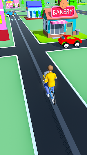 Paper Delivery Bicycle Rush 3d Screenshot 2