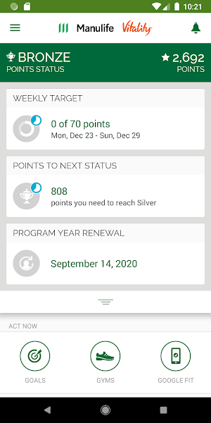 Manulife Vitality Screenshot 1