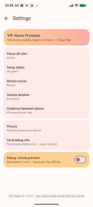 VIP Alarm — Notification Alarm Screenshot 3