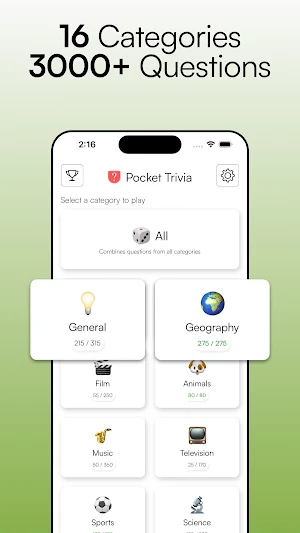 Pocket Trivia: Knowledge Quiz Screenshot 1