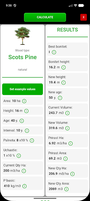 ForestCalc Screenshot 2