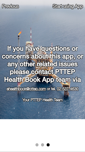 PTTEP Health Book Application Screenshot 2