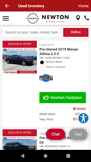 Newton Nissan South Screenshot 1