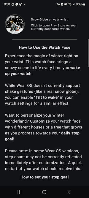 Snow Globe Watch Face: Winter Screenshot 2