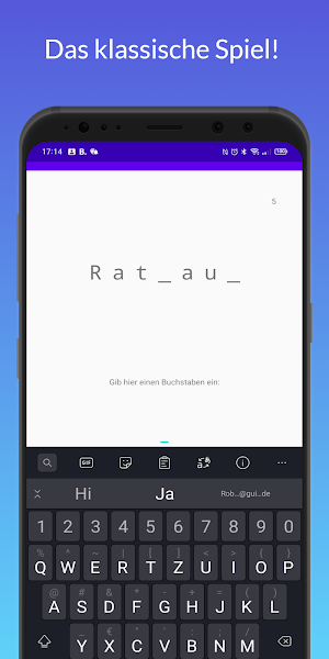 Rahels Galgenraten Screenshot 2